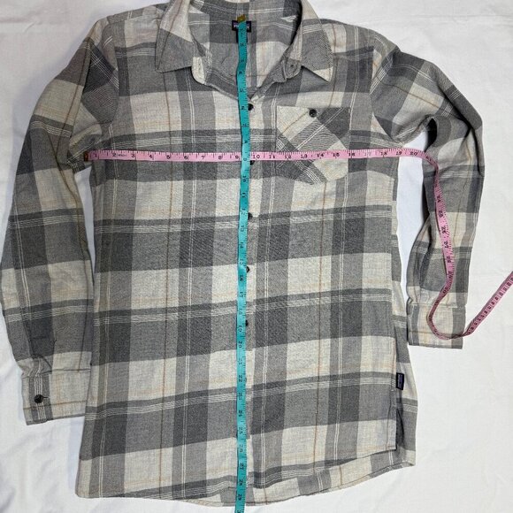 Patagonia Women’s Aspen Forest Tunic Gray White Plaid Size Small Style 53235 - Picture 10 of 10